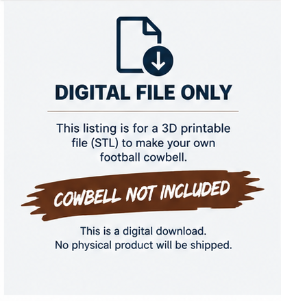 Football Cowbell (digital file only)